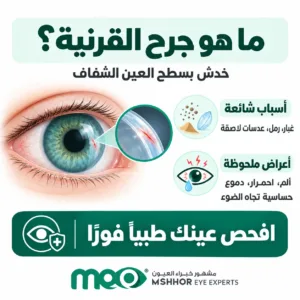 هل جرح القرنية خطير