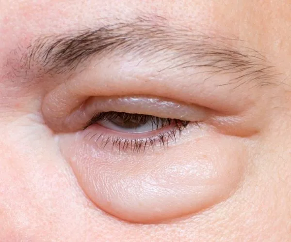 انتفاخ جفن العين السفلي