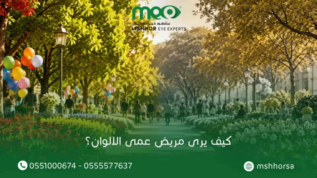 كيف يرى مريض عمى الالوان