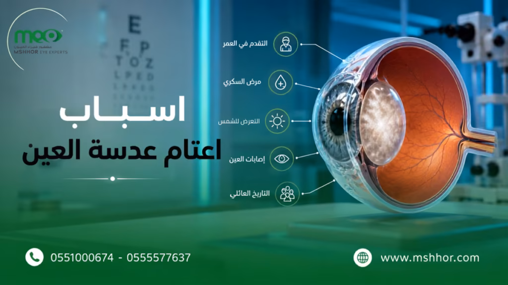 اسباب اعتام عدسة العين