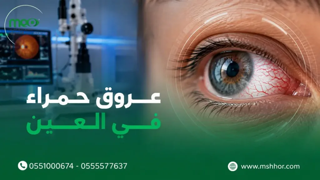عروق حمراء في العين